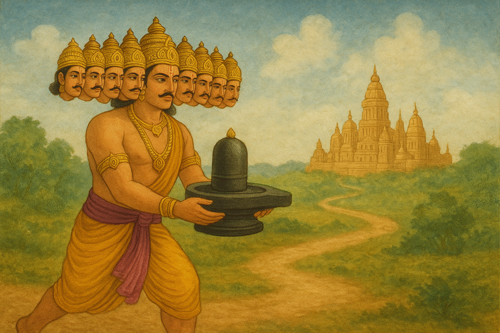 Ravana with Shivling